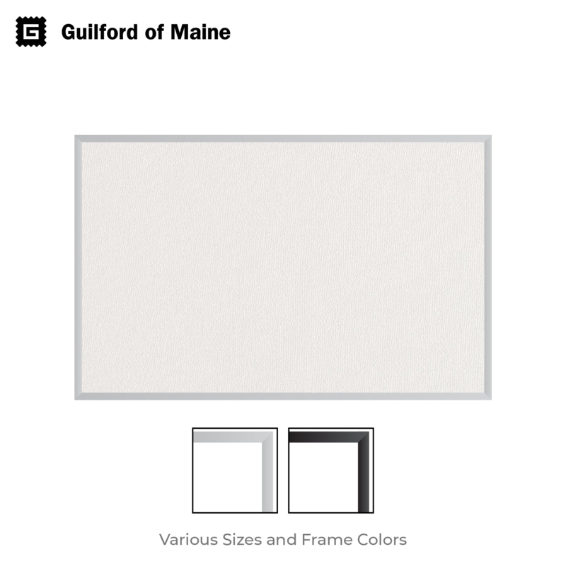 Fabric Bulletin Board with Ebony Black Aluminum Frame, Modern Office.
