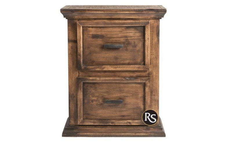 File Cabinet Distressed Wood, Raised Paneling, Farmhouse Style Storage
