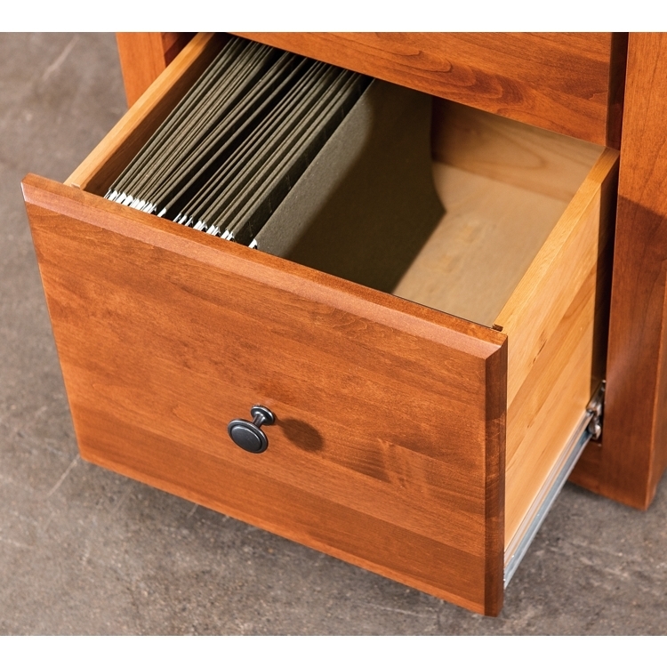 File Cabinet Hanging File System, Warm Cherry, Shaker Wood Storage