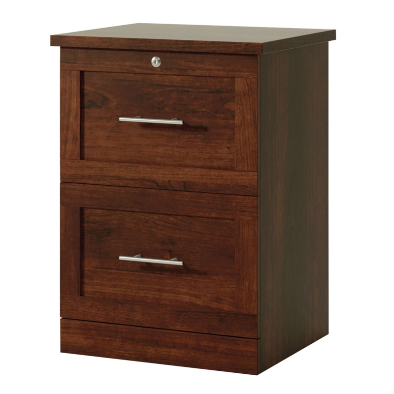 File Cabinet Mulled Cherry Silver Bar Pulls Locking Top Drawer