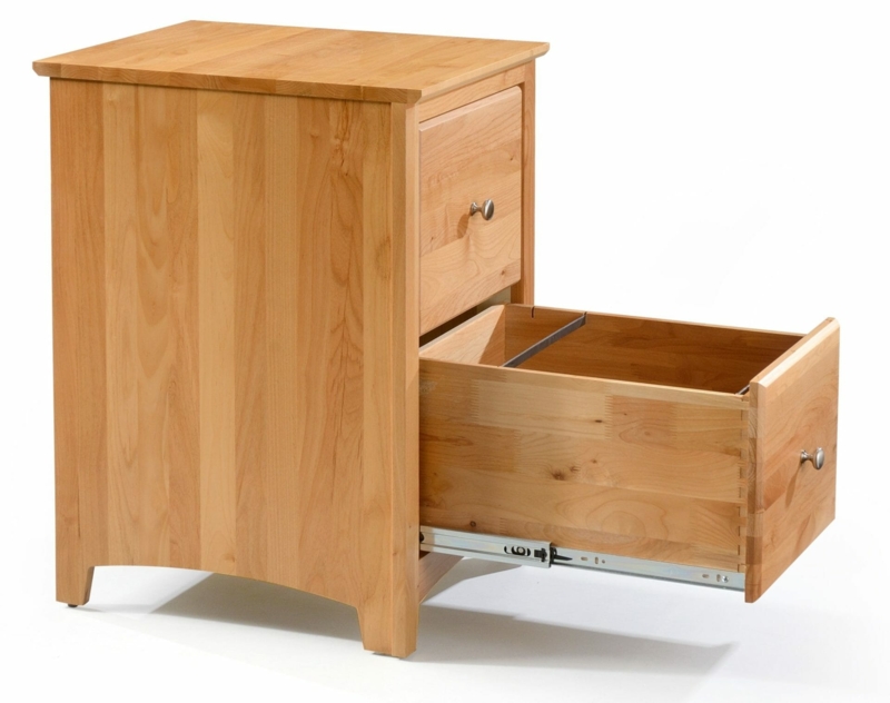 File Cabinet with Dovetail Joinery, Ball Bearing Slides, Alder Storage