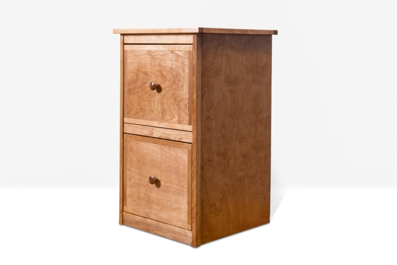 File Cabinet Wooden Knobs, Recessed Panels, Honey Brown, Shaker Style