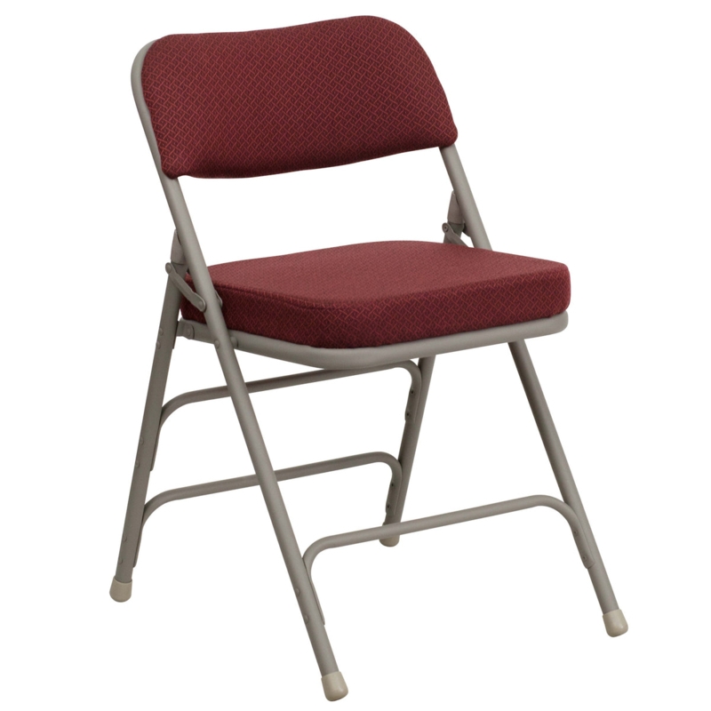 Flash Furniture Hercules Series Metal Folding Chair, Burgundy
