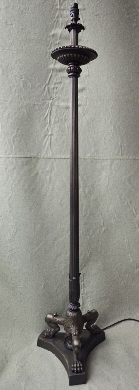 Floor Lamp Neoclassical Tripod Base Lion Paw Feet Bronze