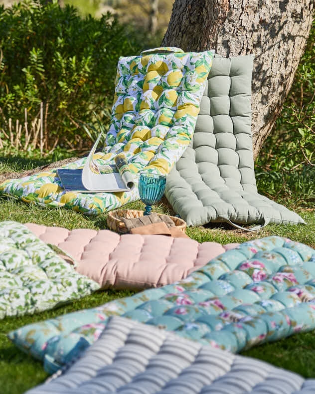 Floor Mattress Cushion Floral Tufted Cottagecore Garden