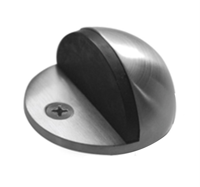 Floor Mount Door Stop Brushed Stainless Steel Half Dome