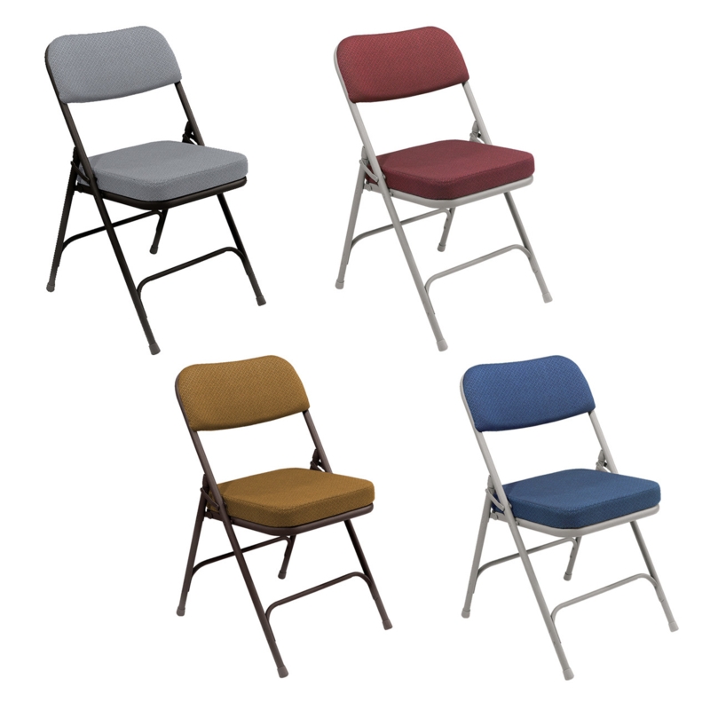 Folding Chair Extra Thick 2-Inch Padded Seat Commercial Grade Fabric