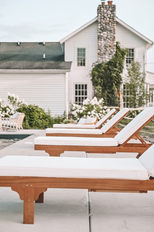 French Country Style Pool Lounge Chairs - Liz Marie Blog
