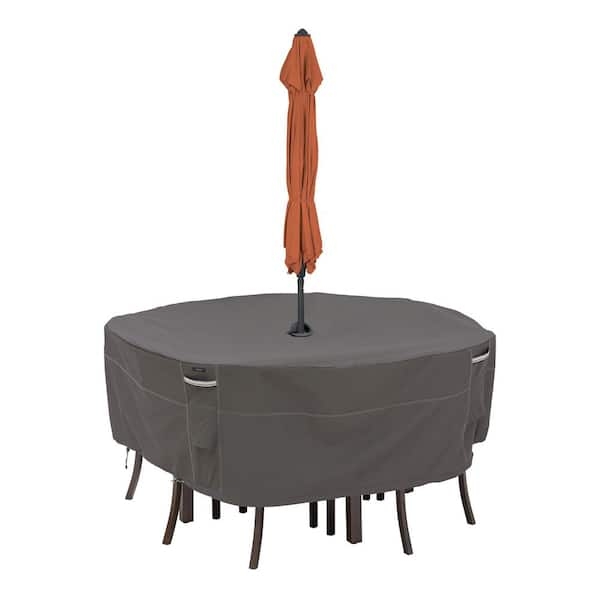 Furniture Cover Slate Grey Padded Handles Umbrella Hole Buckle Straps
