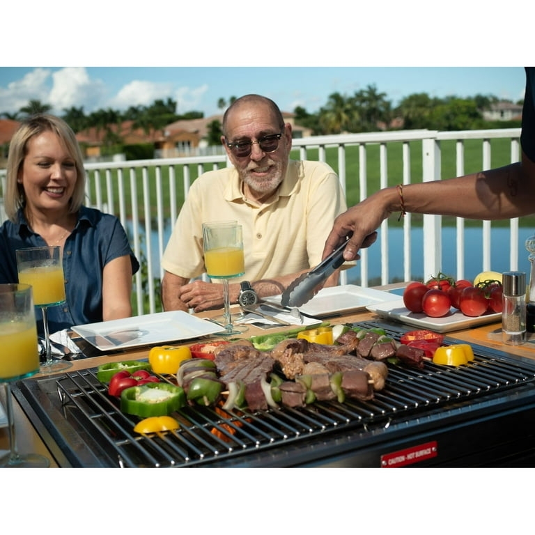 Gas Grill Integrated Tabletop Setup Stainless Steel patio entertaining