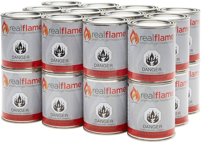 Gel Fuel Cans Stackable Pack Smokeless Burn Silver Metallic