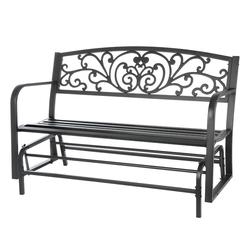 Glider Bench Menards Patio Gliders Backyard Creations Steel Scroll Patio  Glider