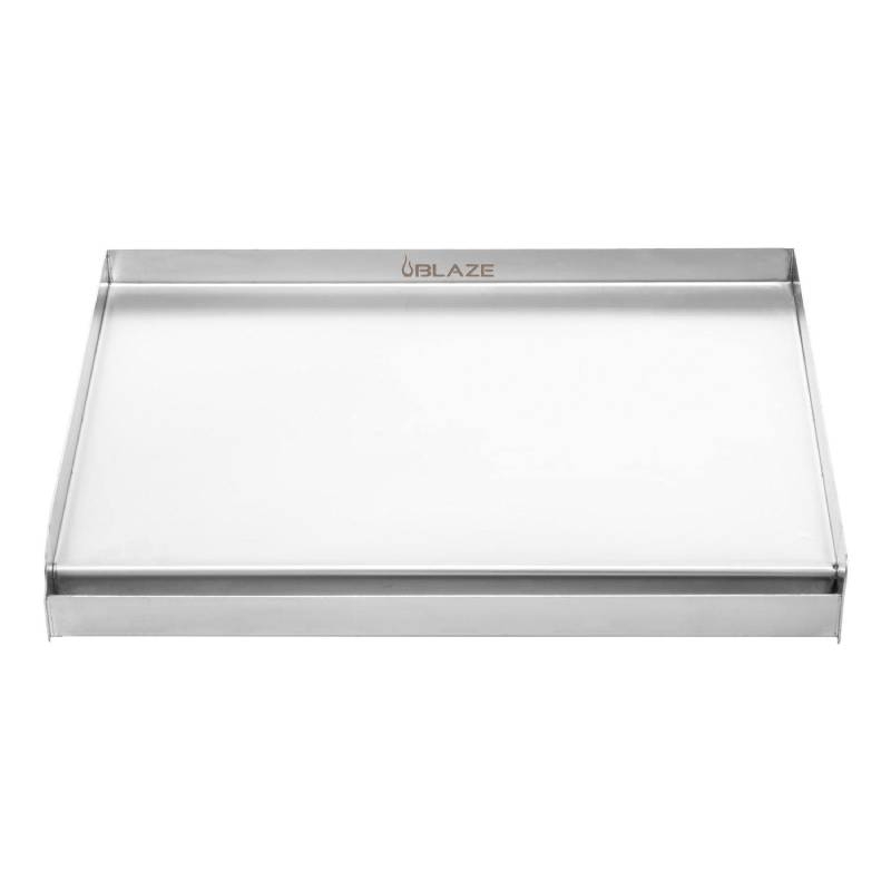 Griddle Plate, Etched Brand Logo, Grease Trough, Brushed Finish.