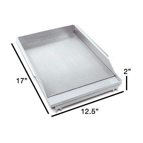 Griddle Plate, Notched Base, Front Grease Trough, Professional Grade.