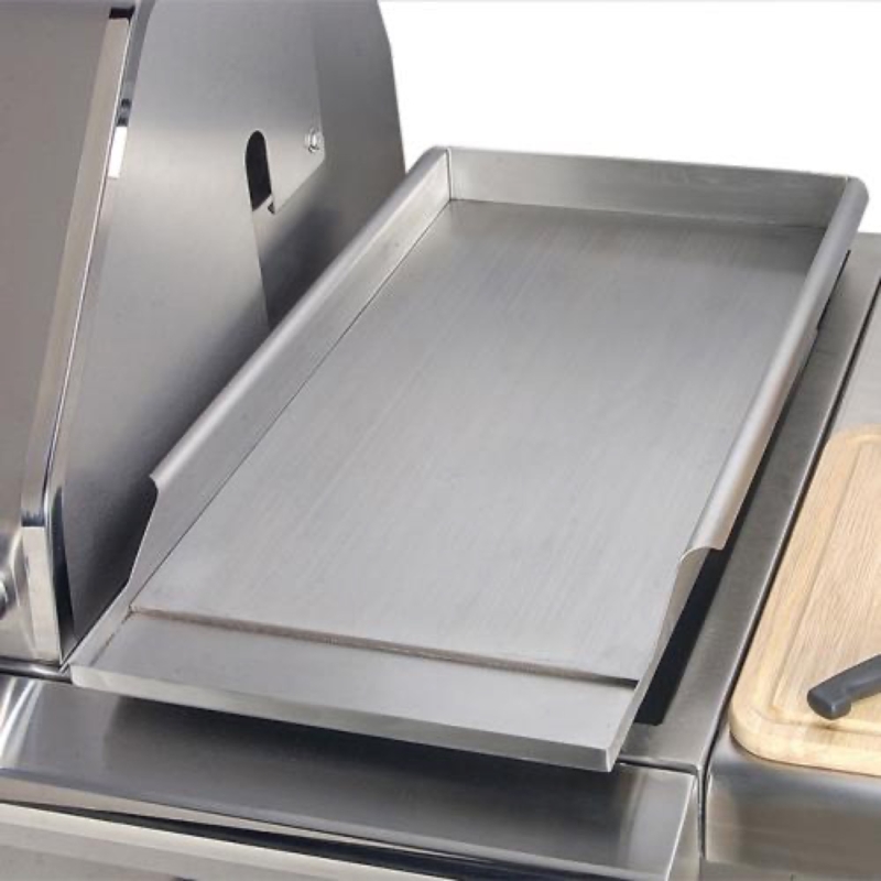 Grill Griddle, Seamless Corners, Drop-In Design, High Raised Walls.