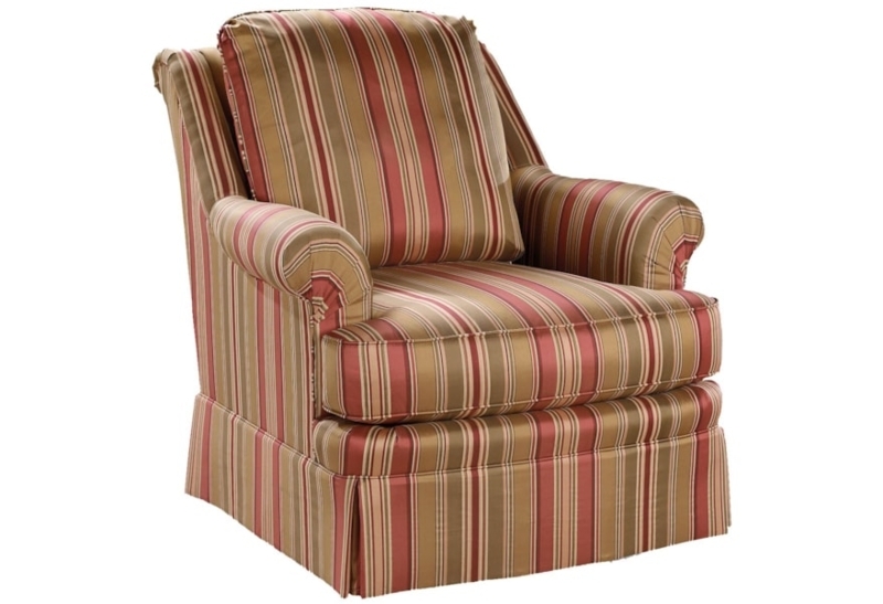 Grove Park Swivel Accent Chairs Upholstered Swivel Chair with T-Cushion  Seat and Skirt | Sprintz Furniture | Uph - Upholstered Chairs