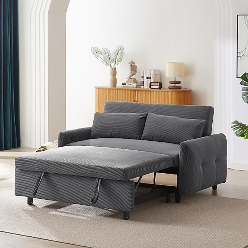 GZMR 36.61-in Modern Dark Grey Reclining Sofa GZ-JWS9611 at