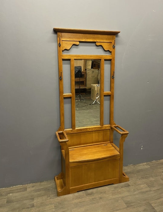 Hall Tree Integrated Umbrella Stands Mission Oak Mudroom Storage