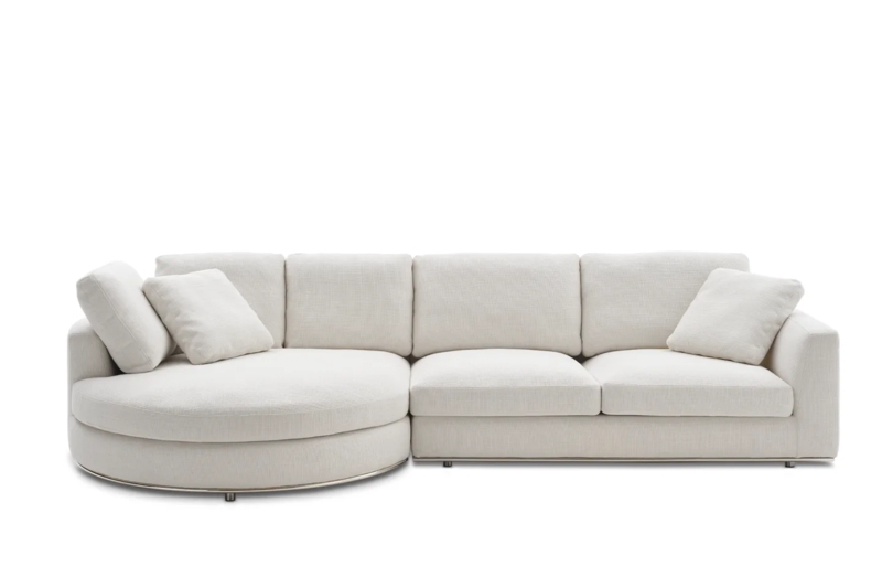 Hamilton Round Chaise Sectional Sofa: Unique Design, Luxurious Lounging |  Eyedea Living