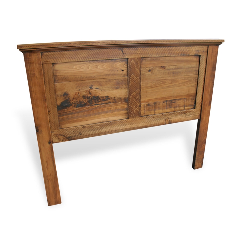 Handcrafted Cypress Headboard with Distressed Finish and Planks