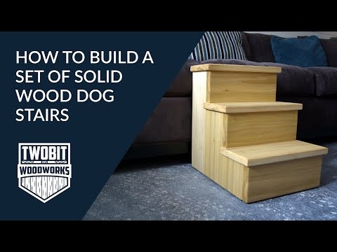Handcrafted Pet Stairs Solid Wood Bullnose Edges Three-Step