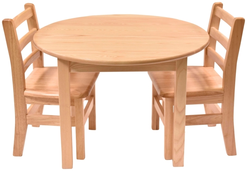 Hardwood Kids Table Set featuring Classic Ladder Back Chairs