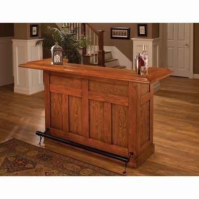 Home Bar Raised Edge Molding with Black Metal Footrail