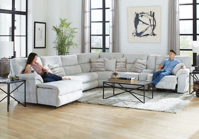 Industrial Loft Seven Piece Modular Power Reclining Sectional
