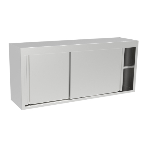 Industrial Wall Mounted Cupboard with Box Frame and Sliding Doors