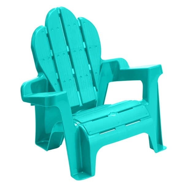 Kids Adirondack Chair Plastic Turquoise Stackable Design Patio