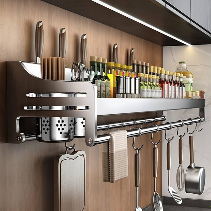Kitchen Wall Organizer Stainless Steel Perforated Drying Cups