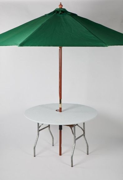Kwik-Covers Round Plastic Table Covers with Elastic - 48" With Umbrella Hole  - Bulk-Kwik-Covers plastic with elastic, fitted table covers, many colors  sizes