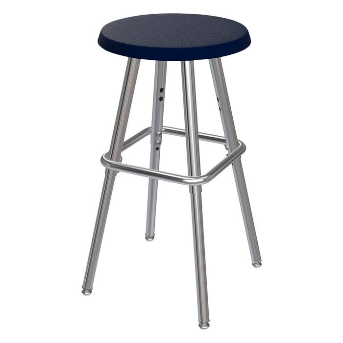 Lab Stool Adjustable Chrome Navy Plastic Seat Modern Classroom