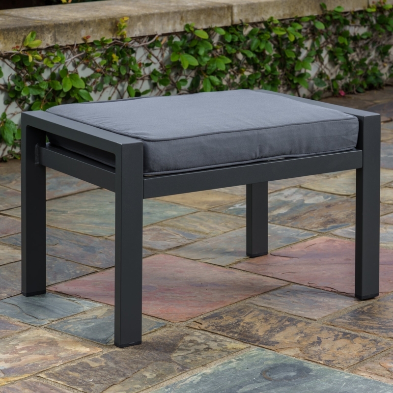Lakeview Modern Choice Aluminum Outdoor Ottoman  Tortuga Outdoor