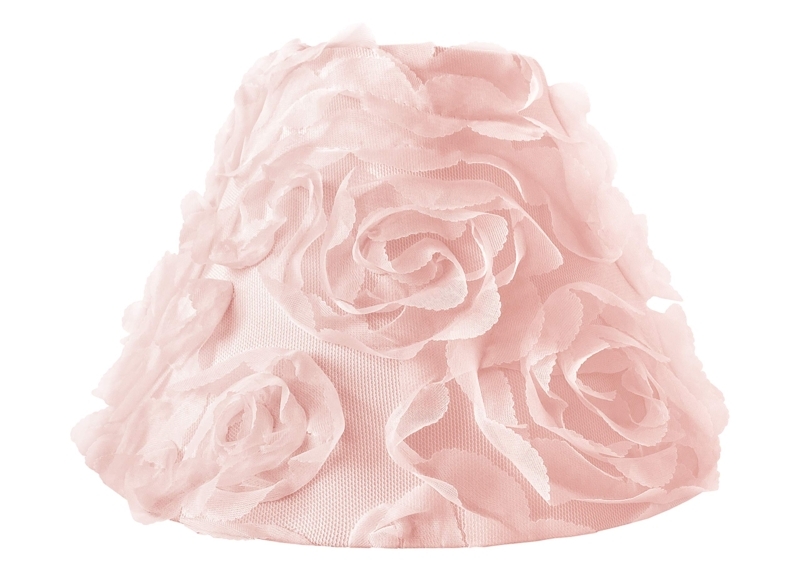 Lamp Shade: 3D Fabric Roses, Layered Petals, 3D Floral Lamp Shade