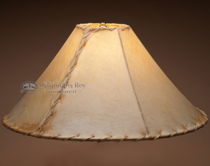 Lamp Shade: Hand-Stitched Rustic Shade with Organic Mottling