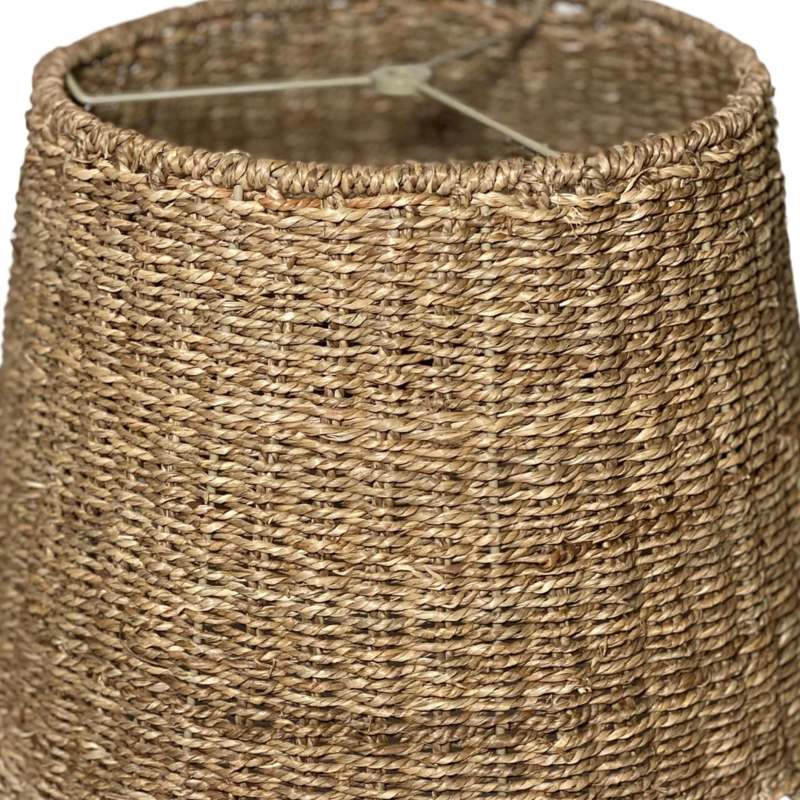 Lamp Shade Hardback Basketweave Seagrass Spider Fitter Coastal