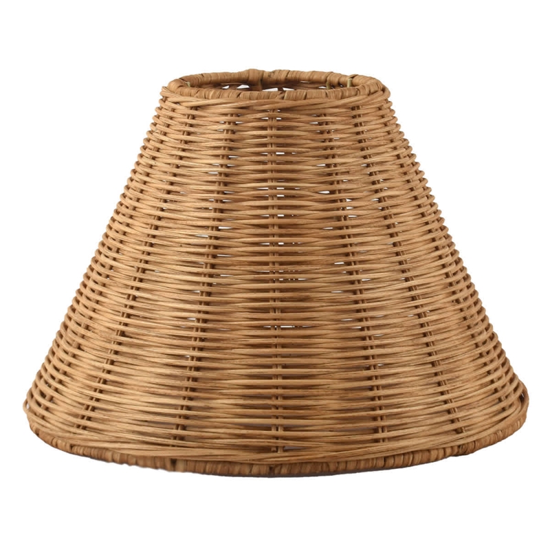 Lamp Shade, Natural Rattan Cane with Horizontal Weave Empire Shape