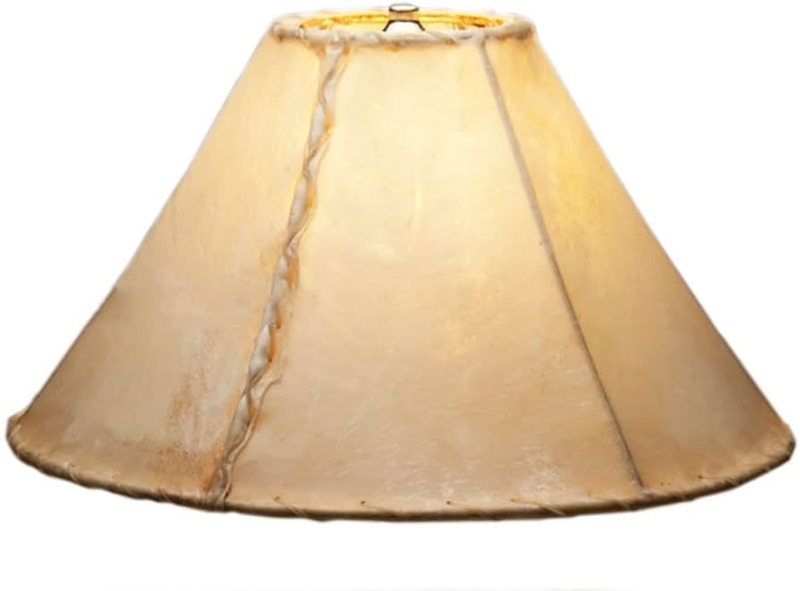 Lamp Shade: Rustic Whip-Stitched Shade with Rawhide-Like Texture