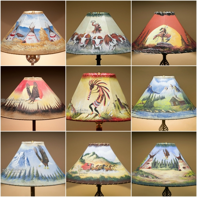 Lamp Shade: Southwestern Painted Lampshades with Wildlife Motifs