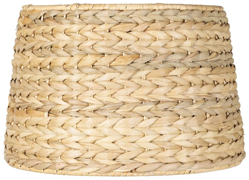 Lamp Shade Tapered Drum Woven Seagrass Braided Coastal Cottage Lighting