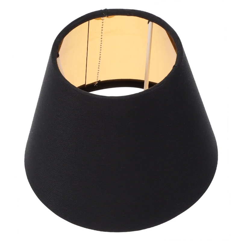 Lampshade Matte Black Opaque Gold Lined Interior Tapered Conical