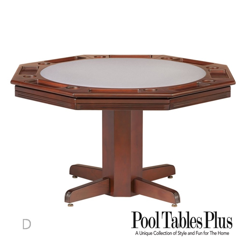 Mahogany Game Table with Reversible Flip Top and Octagonal Shape