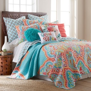 Majestic Paisley Quilt Set - Twin/Twin XL Quilt and One Standard Pillow  Sham Multi - Levtex Home : Target
