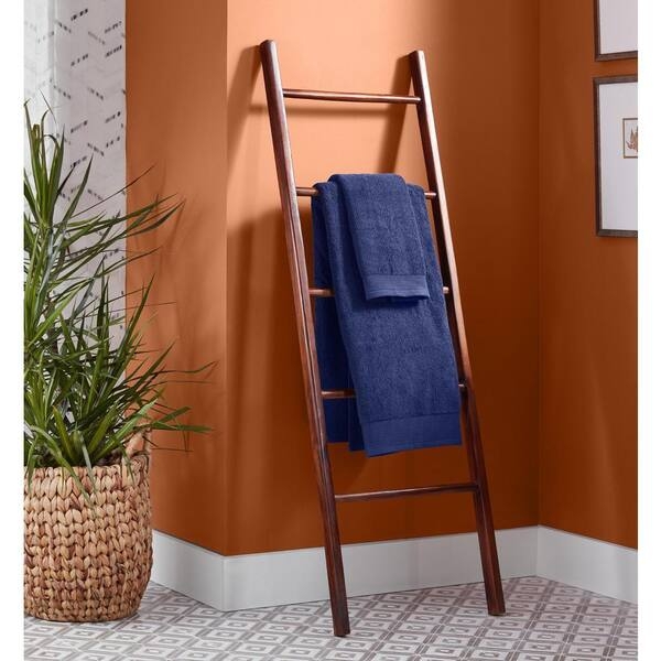 Master Garden Products 60 in. H x 19 in. W x 2.5 in. L Teak 5 Bar Ladder Towel  Rack in Teak Oil TRL-60 - The Home Depot