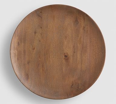 Matte Finish Wood Charger Plate, Natural Grain, Rustic Farmhouse Chic