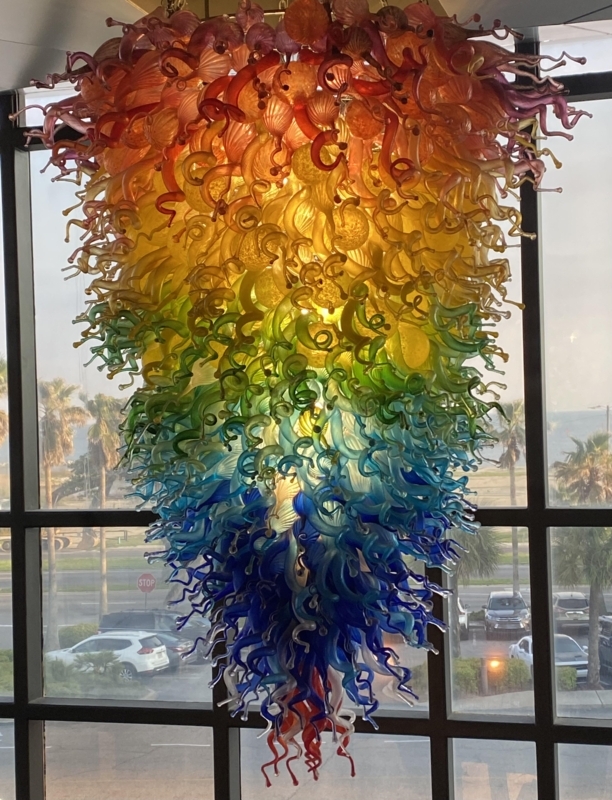 Maximalist Statement Chandelier with Organic Glass Tendrils