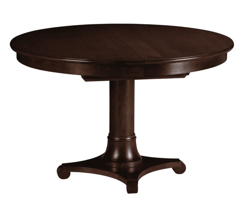 Meyer 42 Round Pedestal Table with Butterfly Leaf | Hubbingtons Furniture