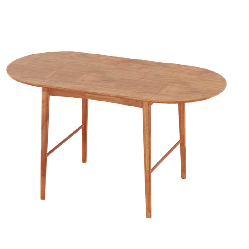 Mid Century Gateleg Table in Warm Amber Wood with Drop Leaves