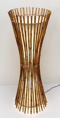Mid-Century Italian Bamboo & Rattan Floor Lamp by Franco Albini, 1960s for  sale at Pamono